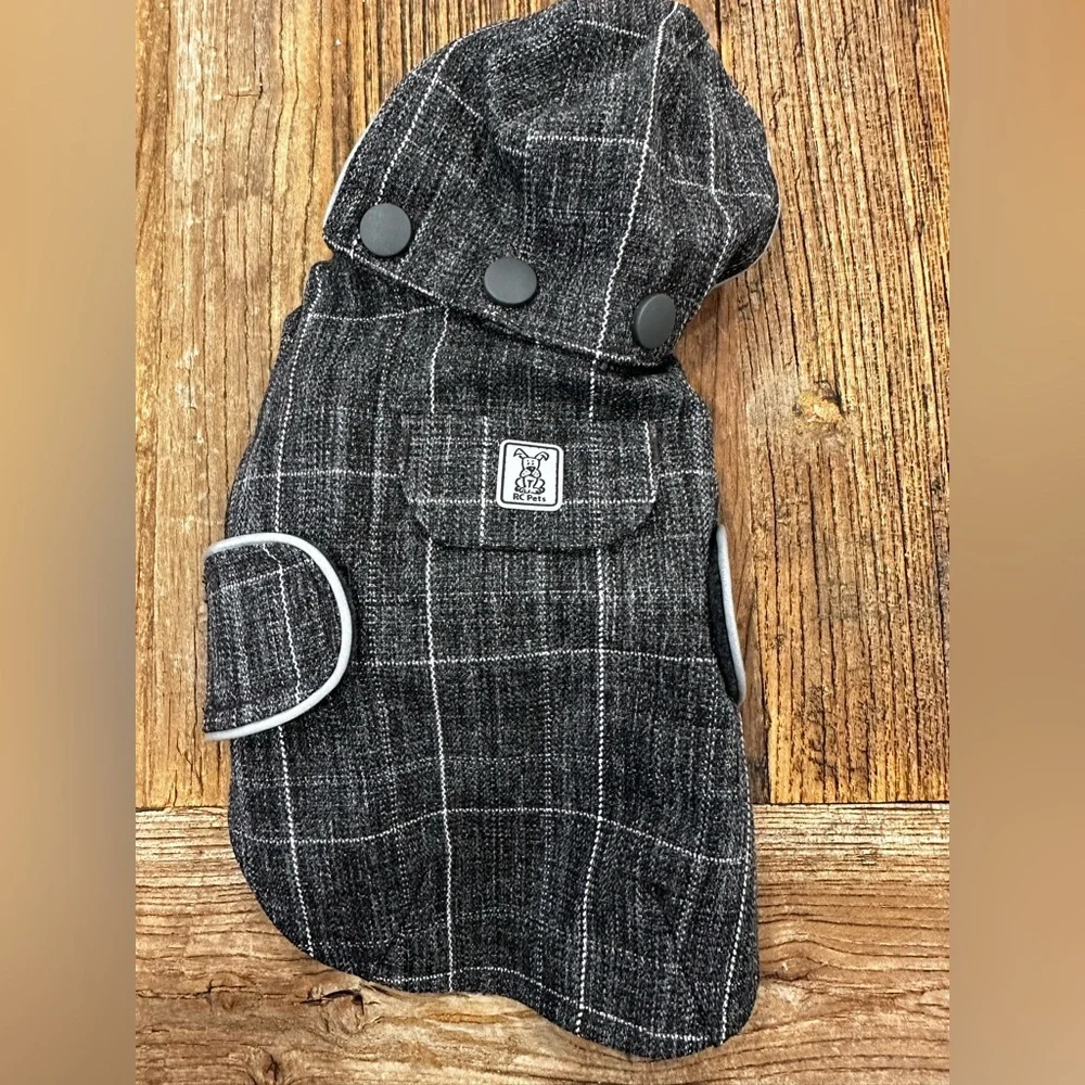 Gray Plaid Dog Coat hoodie